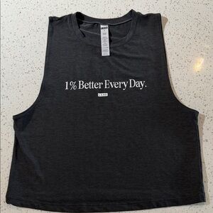 LSKD Charcoal Women's Muscle Tee with Motivational Print